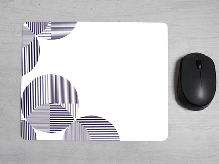 Personalizirana podloga za miško - Krogi (bela)