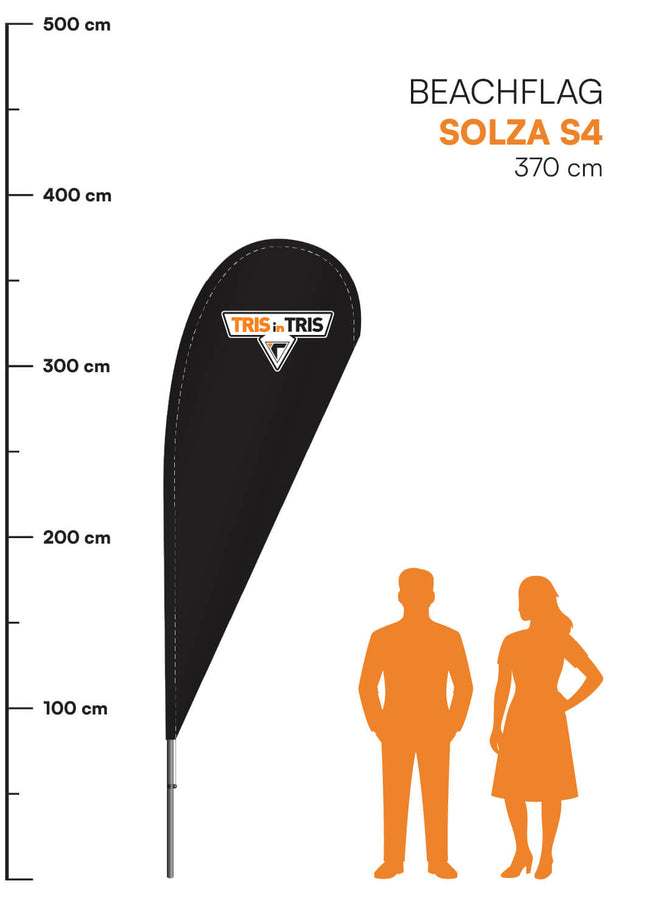 Beachflag Solza S4- 370 cm